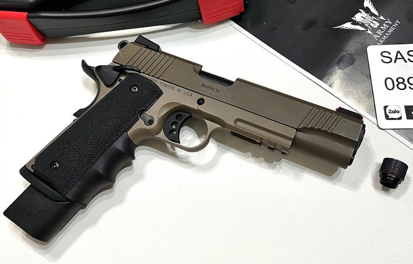 sung airsoft army armament r32 1 colt m1911 custom tan version gbb gia re