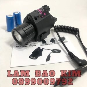 ĐÈN PIN TÍCH HỢP LASER ĐỎ GẮN SÚNG AIRSOFT