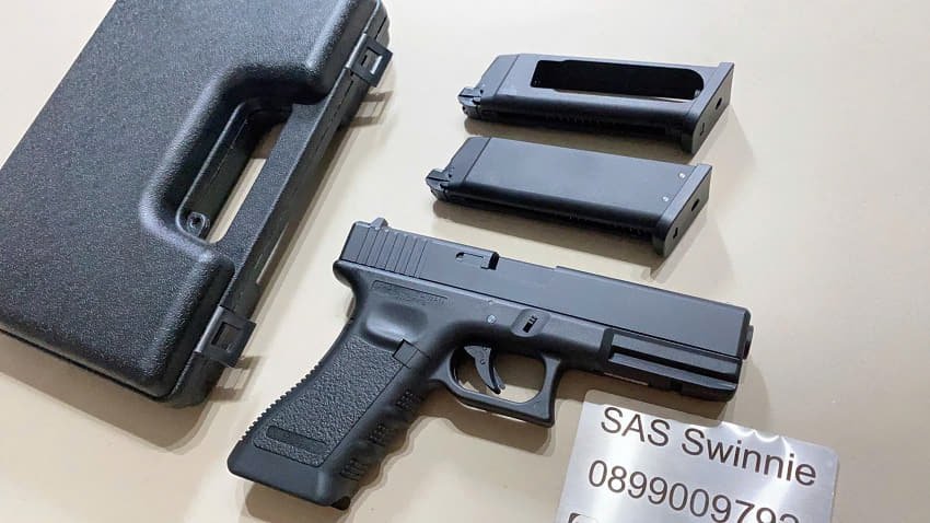 sung co2 gas airsoft kjw kjworks glock 18 g18c gbb black