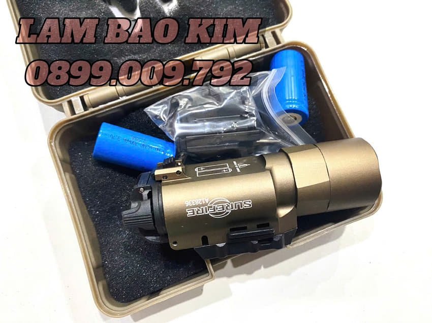 den pin supfire x300u flashlight airsoft tan mau camo gia re vietnam