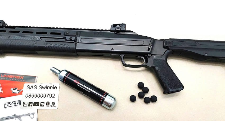 sung airsoft co2 shotgun umarex hdx68 40joules pump action black mau den
