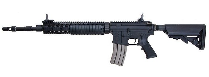 sung truong airsoft ghk colt mk12 mod 1 gbb mau den gia re