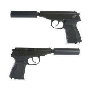 SÚNG AIRSOFT WE MAKAROV BAIKAL K59 GBB SILENCER MÀU ĐEN