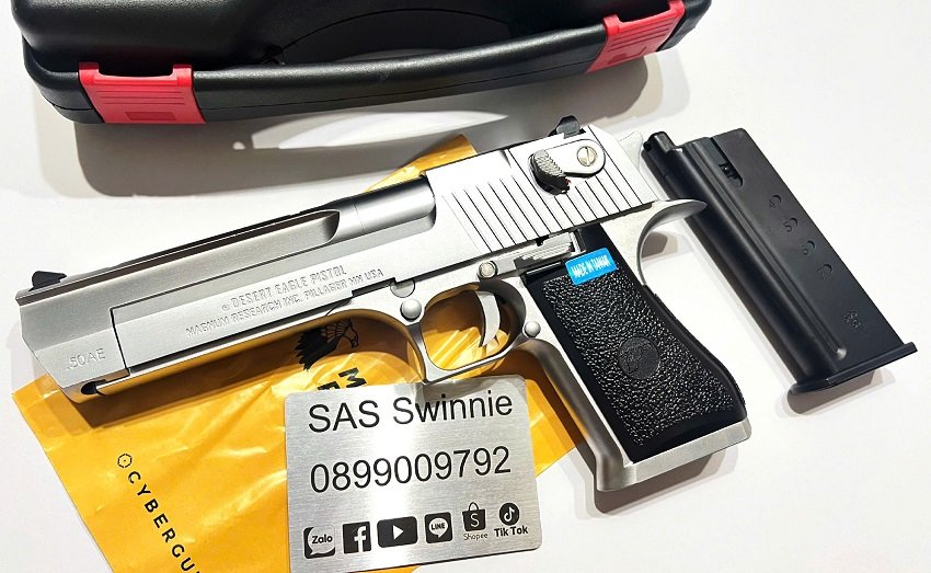 sung gas airsoft cybergun we de desert eagle gbb silver