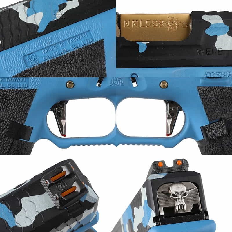 sung airsoft we g17v blue camo gbb mau xanh gia re tphcm