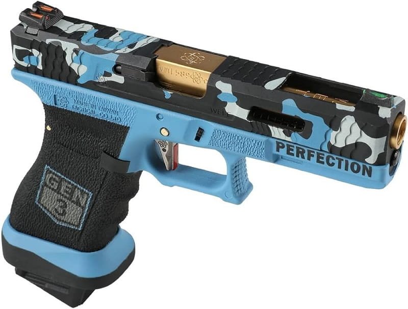 sung gas airsoft we g17v blue camo gbb mau