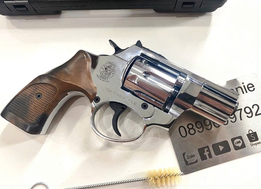 SUNG BAN DAN CAO SU 9MM RULO EKOL LITE SILVER CHROME MAU BAC