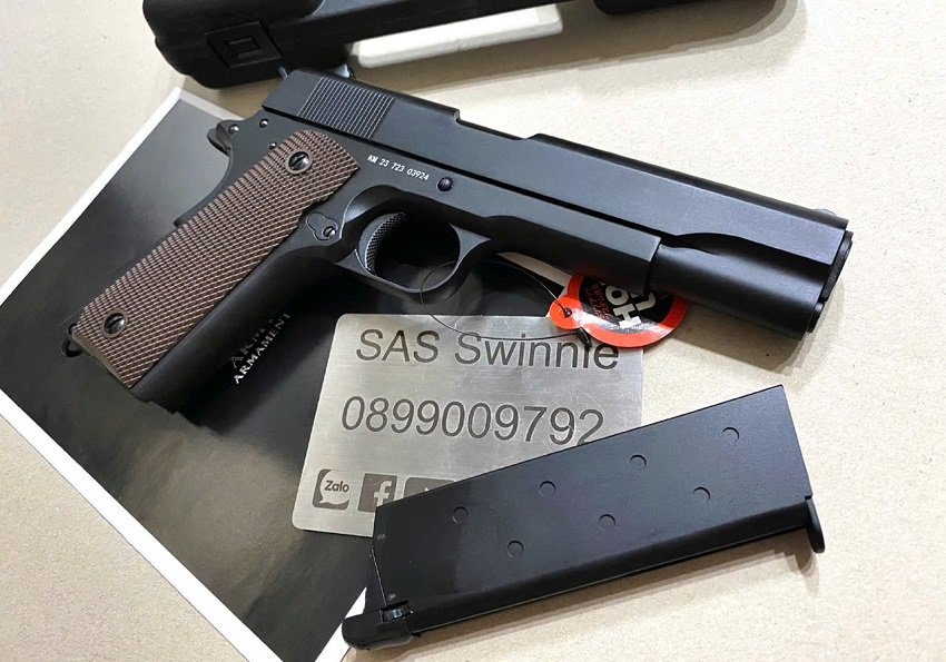 sung airsoft gas bb 6mm double bell m1911 723 gbb black mau den tphcm