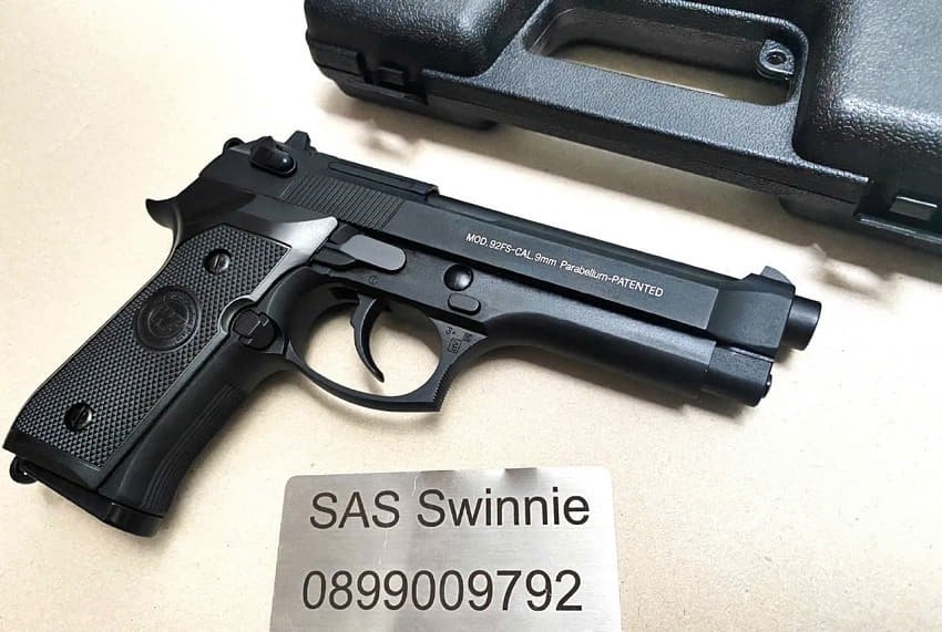 sung airsoft gas bb 6mm we beretta m92 gbb black mau den
