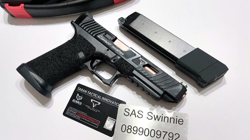 sung airsoft gas blow back emg aps glock 34 g34 tti combat master omega flame