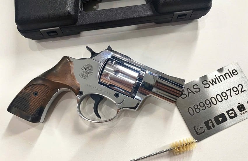 sung ban dan cao su 9mm rulo ekol lite silver chrome mau bac gia re vietnam