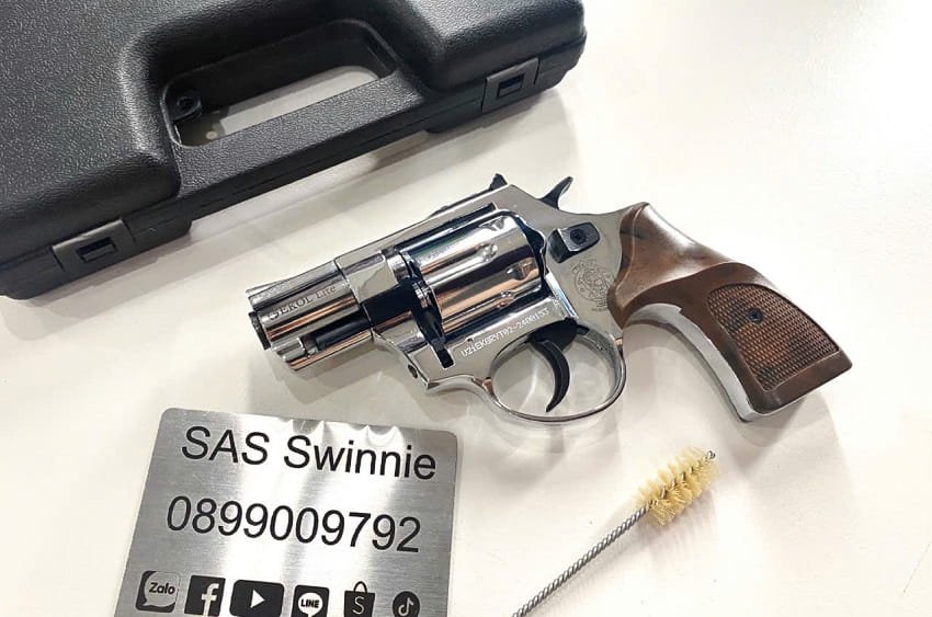sung ban dan cao su 9mm rulo ekol lite silver chrome mau bac gia re