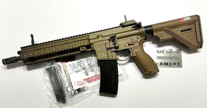 sung airsoft rifle bb 6mm umarex vfc hk416a5 gbbr mau tan