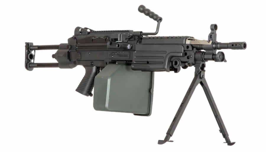 sung airsoft ak m249 para aeg black