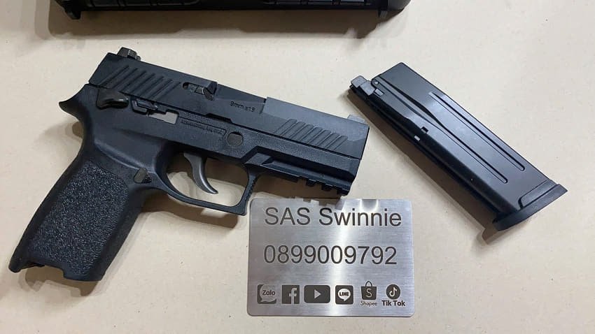 sung airsoft gas ban dan bi we kwc sig sauer p320 gbb black mau den