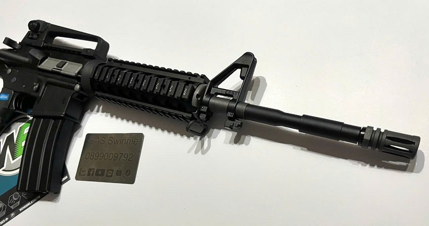 sung airsoft rifle we m4 ris gbbr black mau den gia re