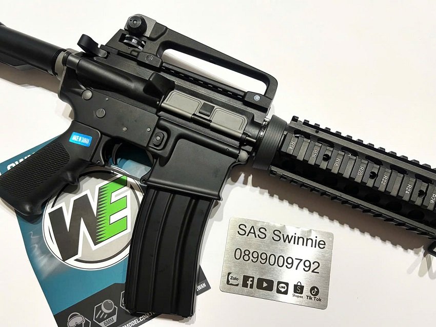 sung airsoft rifle we m4a1 ris gbbr black mau den gia re tphcm