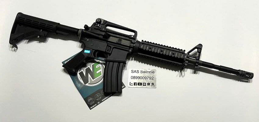 sung airsoft rifle we m4a1 ris gbbr black mau den