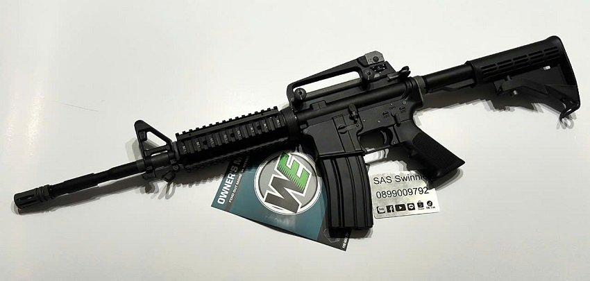 sung airsoft rifle we m4a1 ris gbbr black