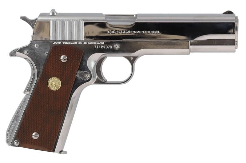 sung airsoft tokyo marui m1911 gbb colt government mark iv series 70 gbb nickel finish