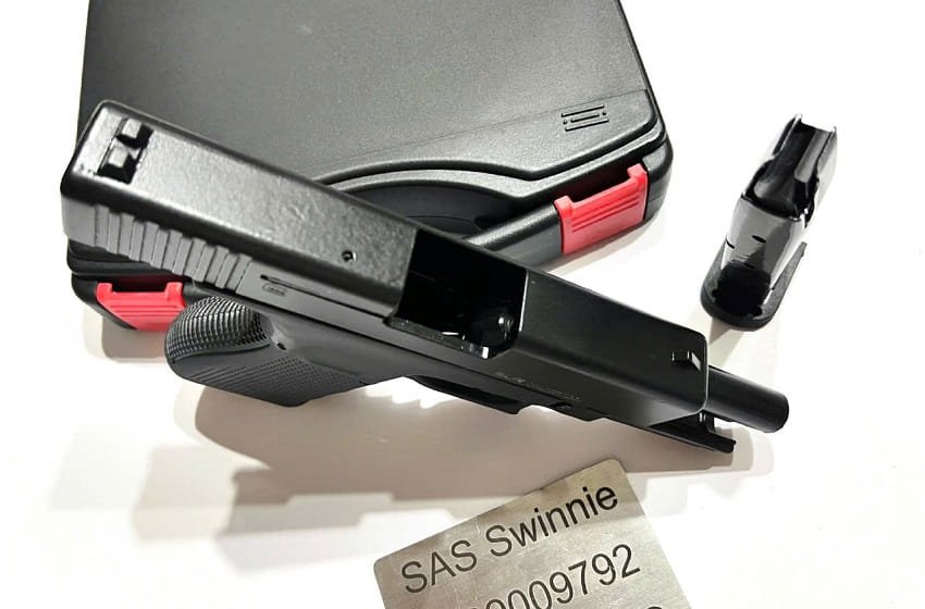 sung ban dan cao su 9mm sur glock 17 g17 black mau den