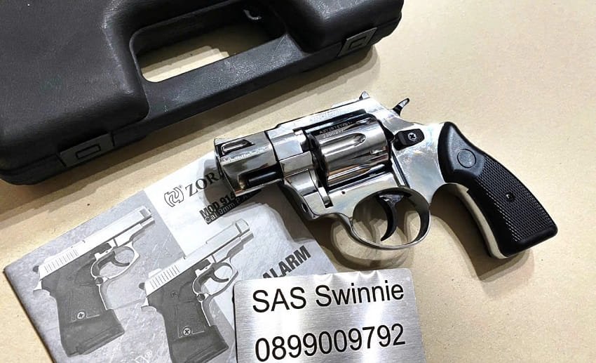 sung ban dan cao su tu ve 9mm rulo zoraki r2 silver chrome mau bac gia re viet nam