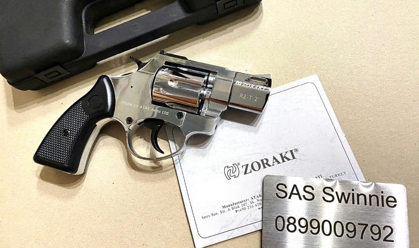 sung ban dan cao su tu ve 9mm rulo zoraki r2 silver chrome mau bac gia re