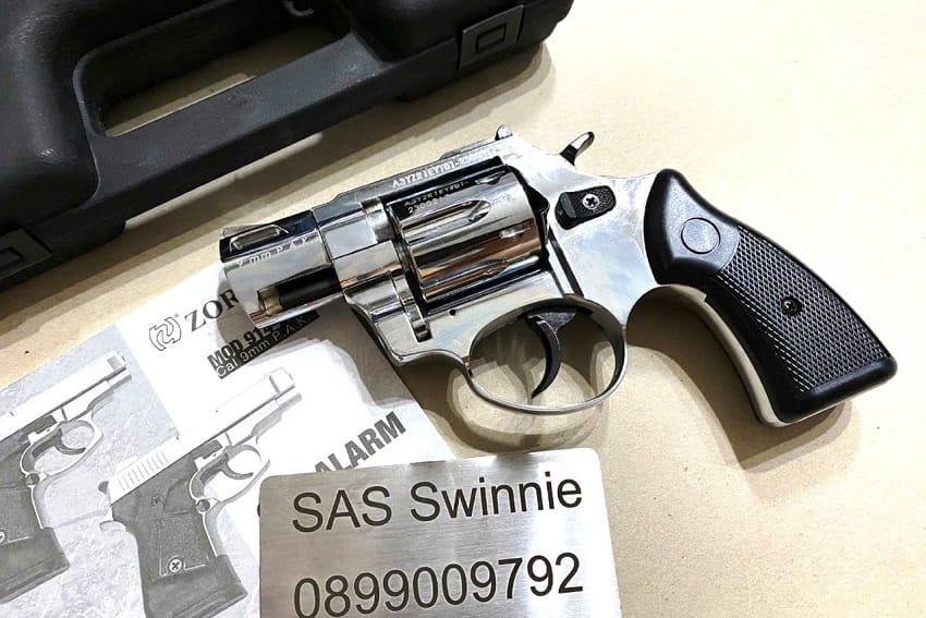 sung ban dan cao su tu ve 9mm rulo zoraki r2 silver chrome mau bac