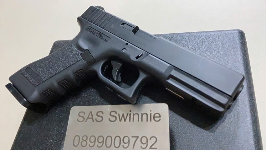 sung gas airsoft ban dan bi army armament glock 17 r17 gbb black mau den gia re ha noi