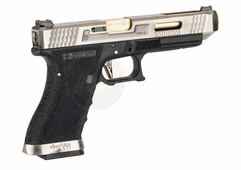 sung gas airsoft we glock 34 g34 t3 g force gbb silver