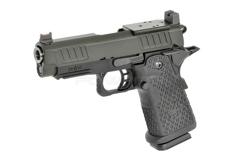 sung airsoft emg army r612 staccato c2 2011 vip grip red dot ready black mau den gia re