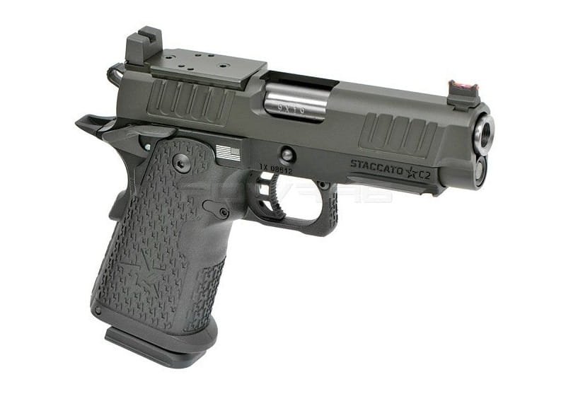 sung airsoft emg army r612 staccato c2 2011 vip grip red dot ready black mau den