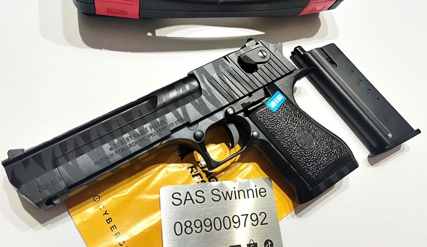 sung airsoft gas bb 6mm we cybergun de desert eagle tiger stripes black mau den