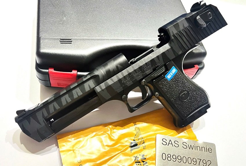 sung airsoft gas bb 6mm we cybergun de desert eagle tiger stripes black