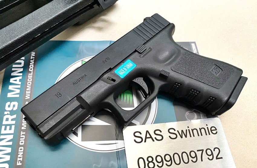 sung airsoft gbb we glock 19 gen 3 g19 black mau den gia re