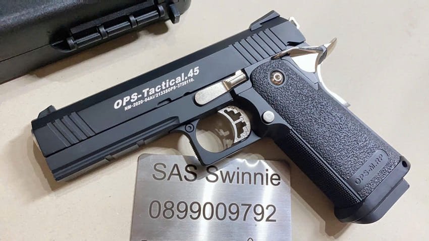 sung gas airsoft bb 6mm golden eagle ops 45 3301 gbb black
