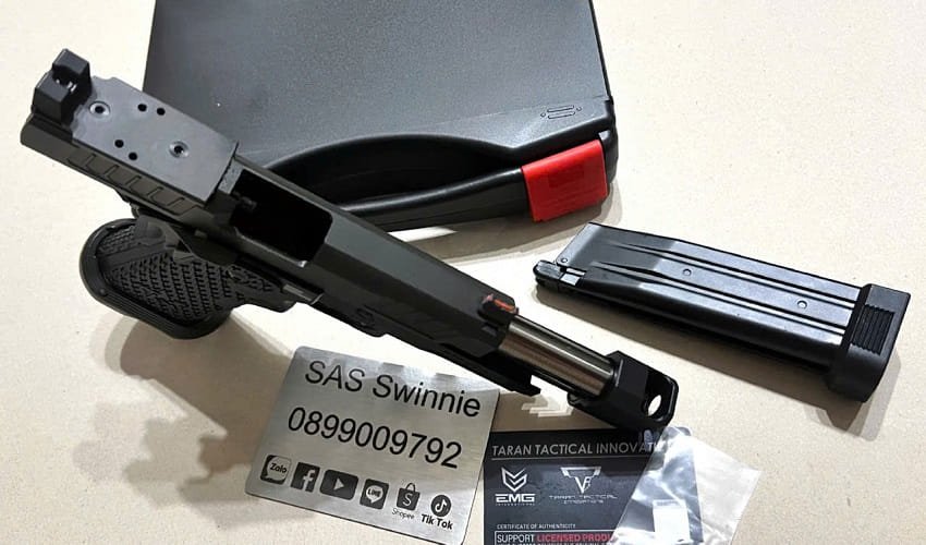 sung gas airsoft emg army r611 2 staccato p comp black gbb mau den