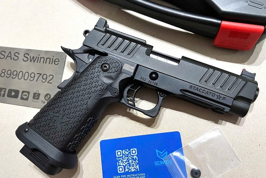 sung gas emg army armament r611 3 gbb staccato p 2011 vip grip red dot ready