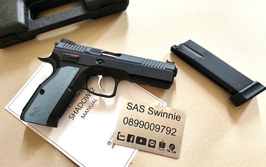 sung airsoft gas ban dan bi kjw kjworks shadow 2 gbb black mau den