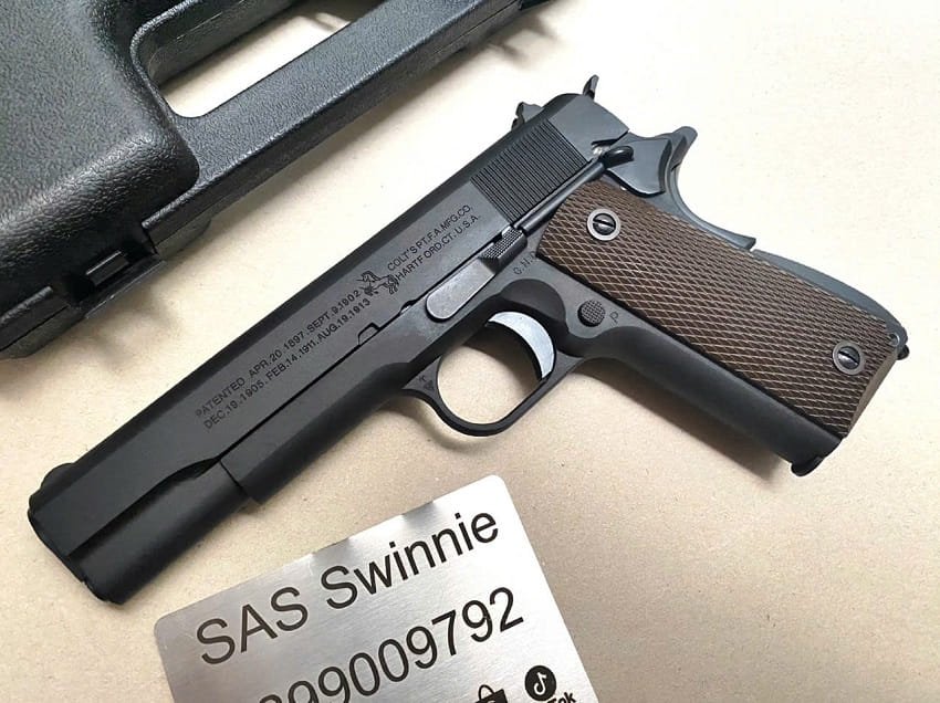 sung airsoft gas cybergun m1911 black gbb mau den gia re ha noi viet nam