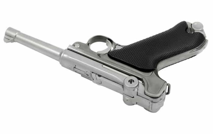 sung bi airsoft WE Luger P08 4 inch GBB Pistol silver gia re tphcm