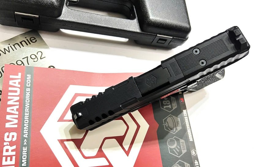 sung airsoft gas amoere work vx9100 glock 19 custom rmr gbb black mau den