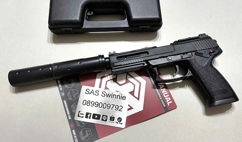 sung airsoft gas ascend mk23 ninja nonblowback silencer up fps 2025 black mau den