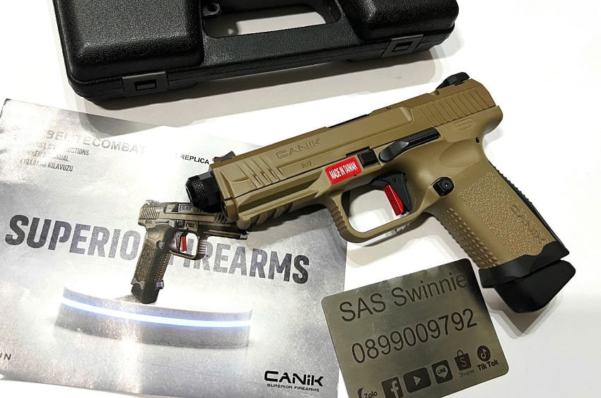 sung airsoft gas ban dan bi cybergun canik tp9 tan black