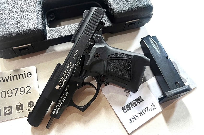 sung ban dan cao su 9mm zoraki 914 mod 2025 black mau den gia re ha noi