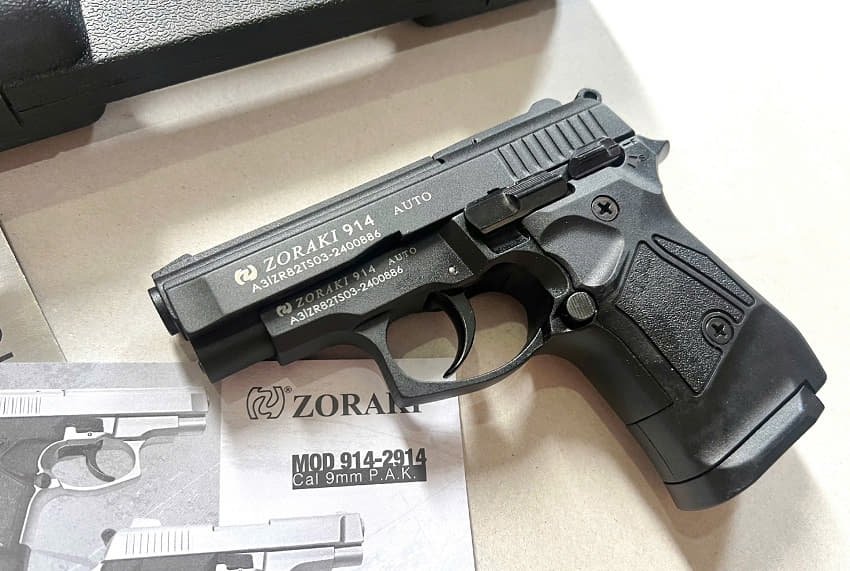 sung ban dan cao su 9mm zoraki 914 mod 2025 black mau den