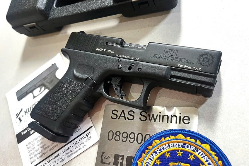 sung ban dan cao su kuzey glock 19 g19 fbi 9mm black mau den gia re ha noi vietnam
