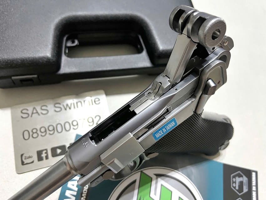 sung gas airsoft we luger p08 silver 6 inch mau bac gia re ha noi