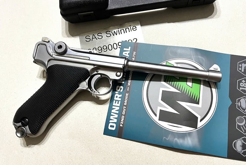 sung gas airsoft we luger p08 silver 6 inch mau bac gia re vietnam