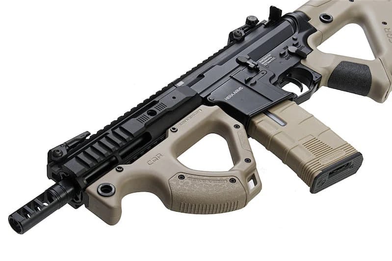 SUNG AIRSOFT ICS CQR M4 EBB RIFLE LICENSED BY ASG HERA ARMS TAN 9